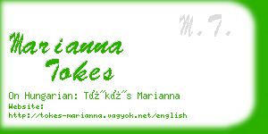 marianna tokes business card